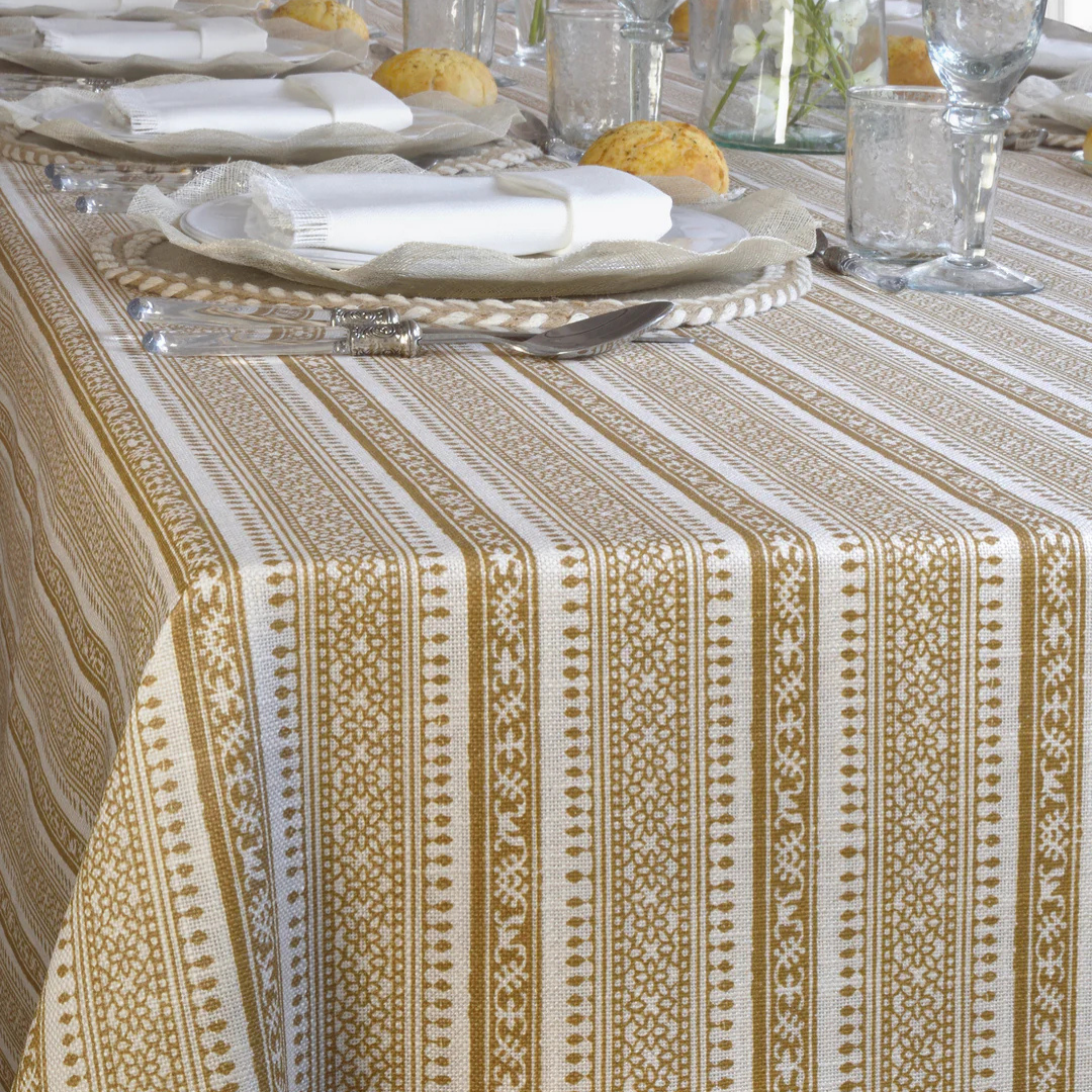 'Normandy Gold' Coated Tablecloth