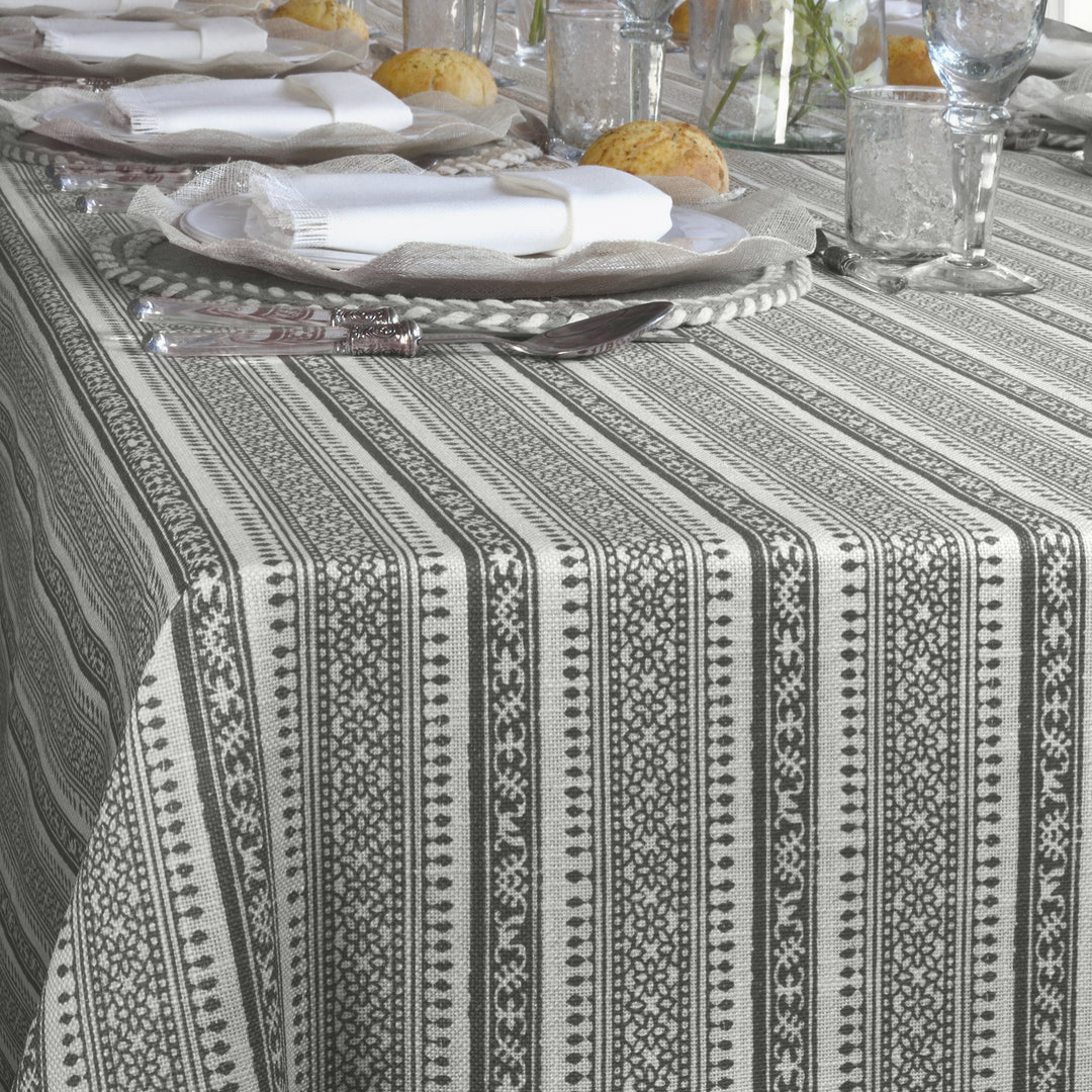 'Normandy Gray' Coated Tablecloth