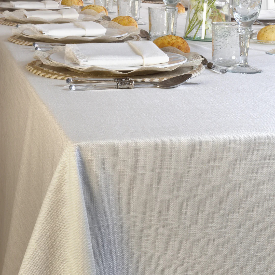 'Ivory Linen' Coated Tablecloth