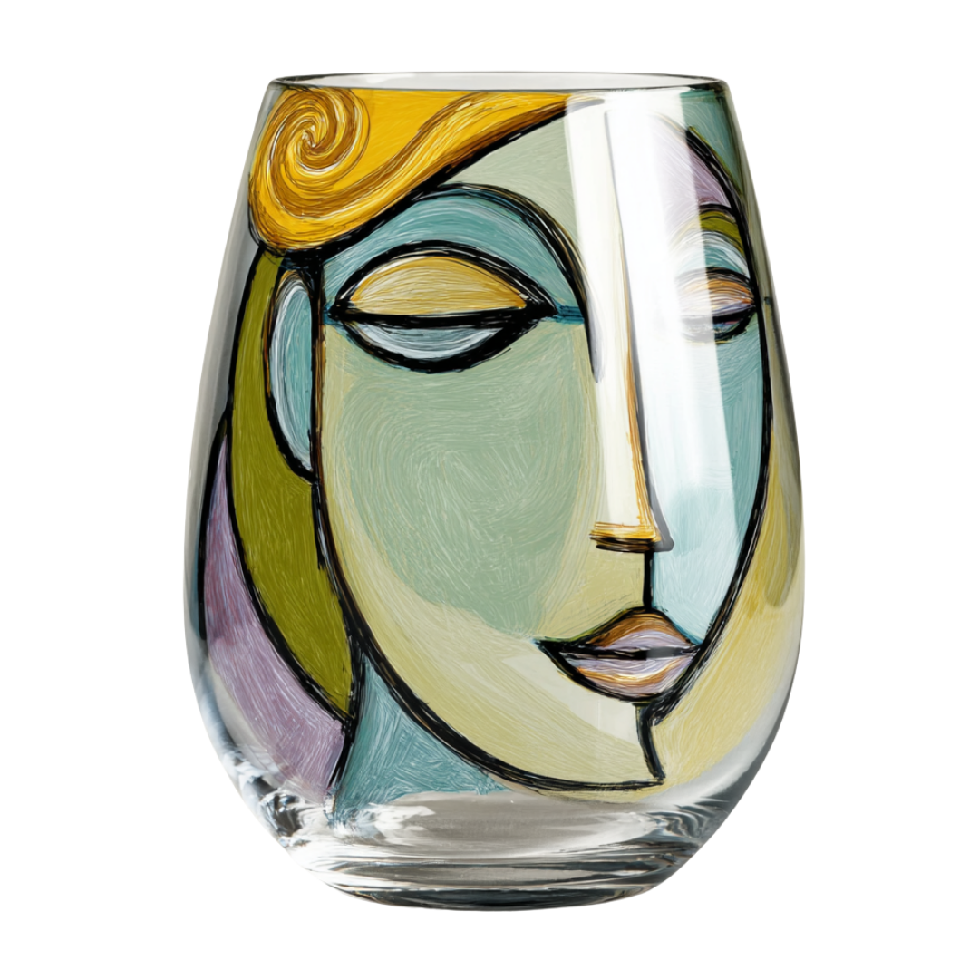 'Olive Reverie' Stemless Wine Glasses