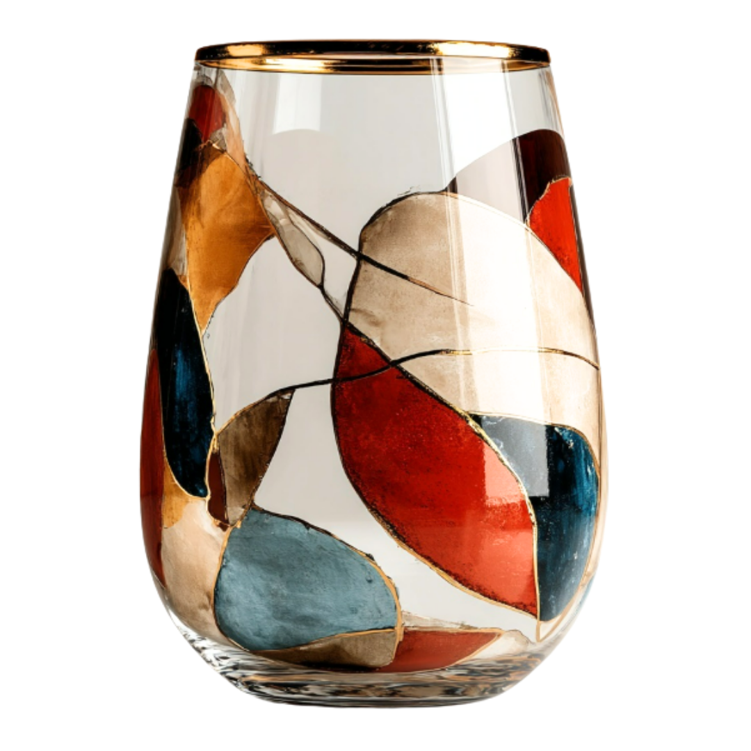 'Ember Tides' Stemless Wine Glasses
