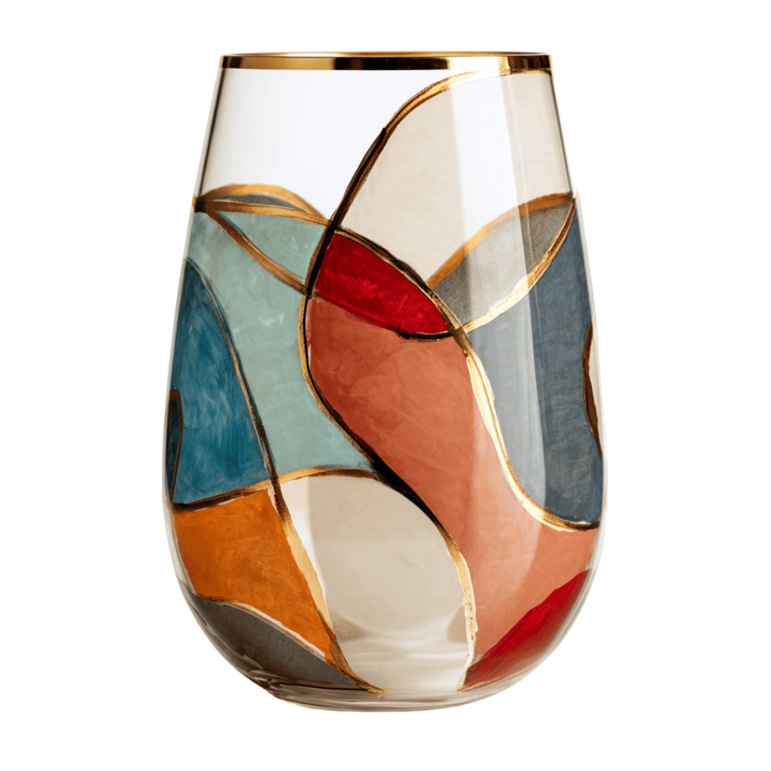 'Ember Tides' Stemless Wine Glasses