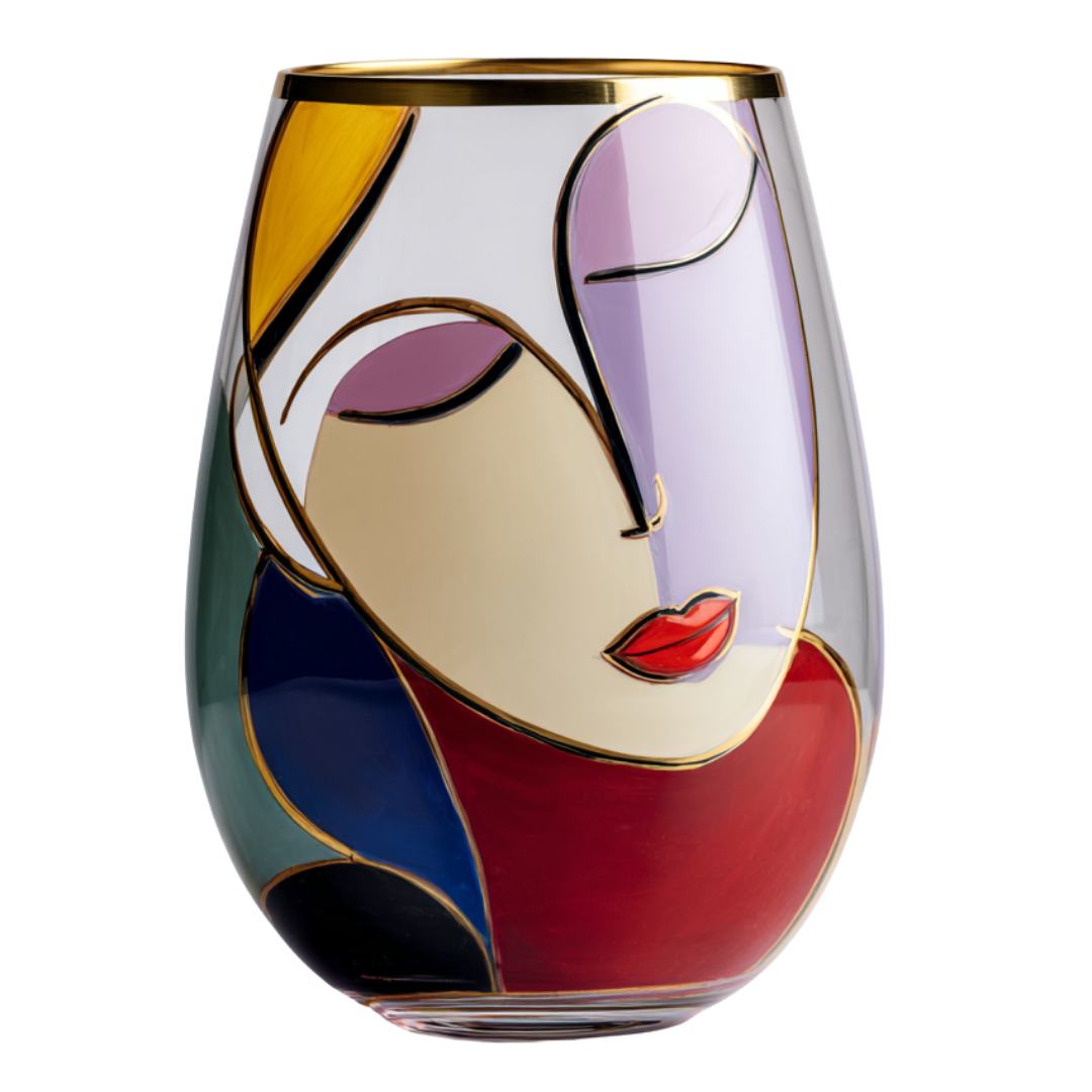 'Dreaming Muse' Stemless Wine Glasses