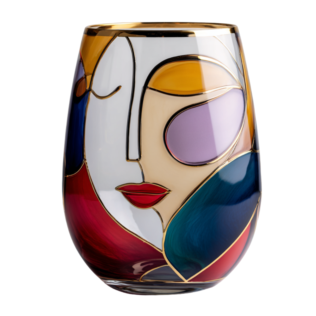'Dreaming Muse' Stemless Wine Glasses