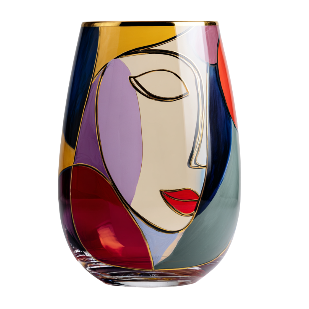 'Dreaming Muse' Stemless Wine Glasses