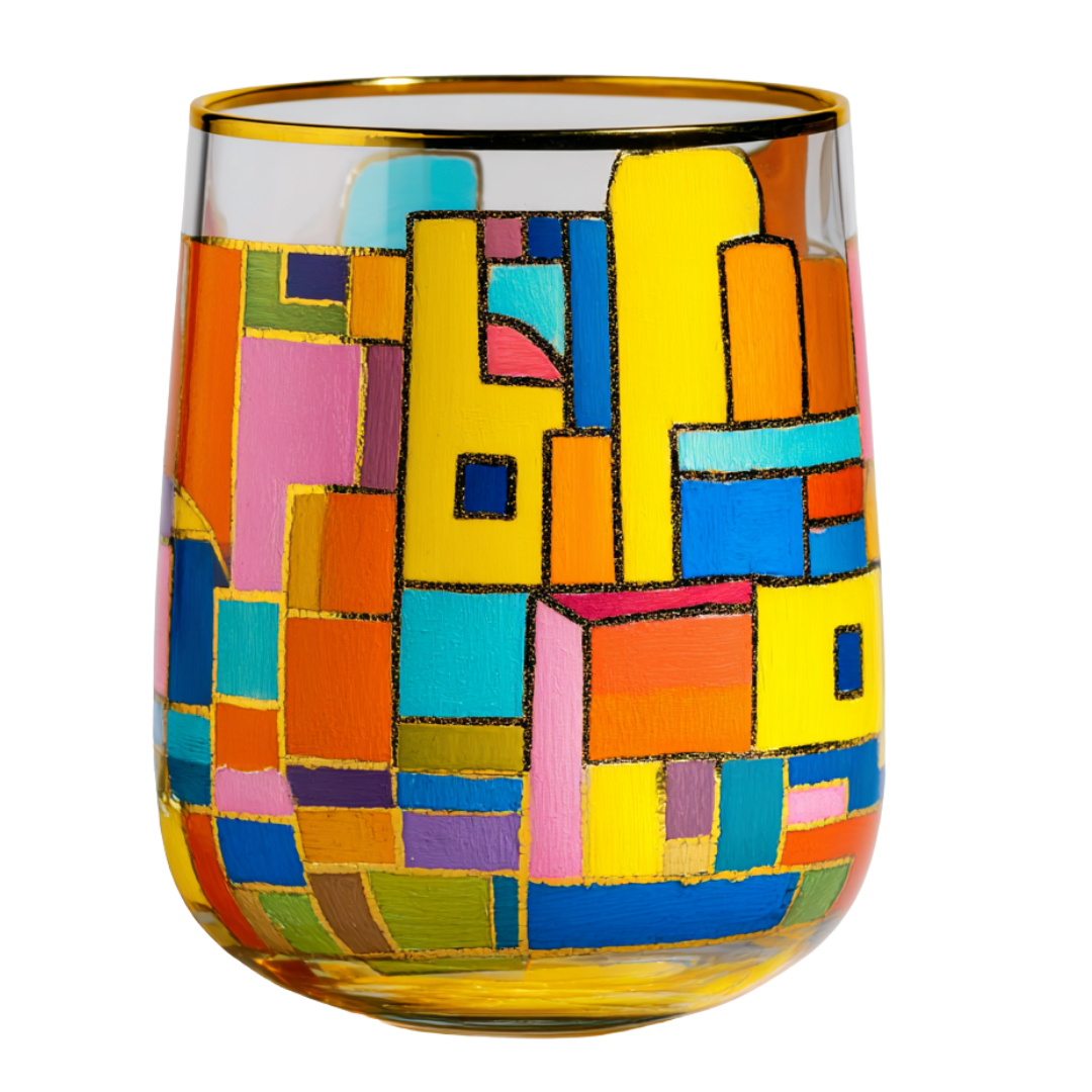 'Color Quarter' Stemless Wine Glasses