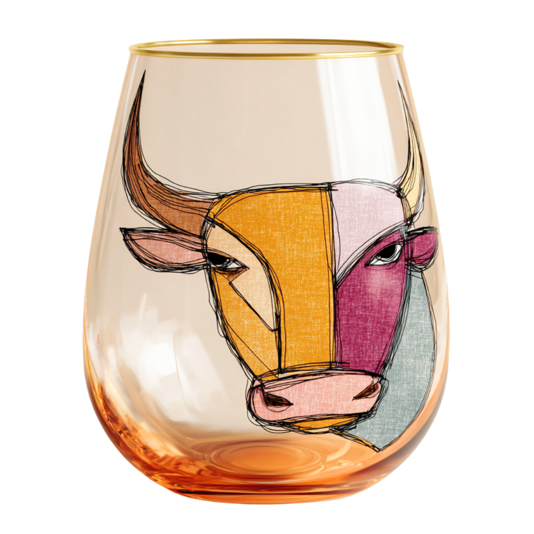 'Wild Reverie' Stemless Wine Glasses