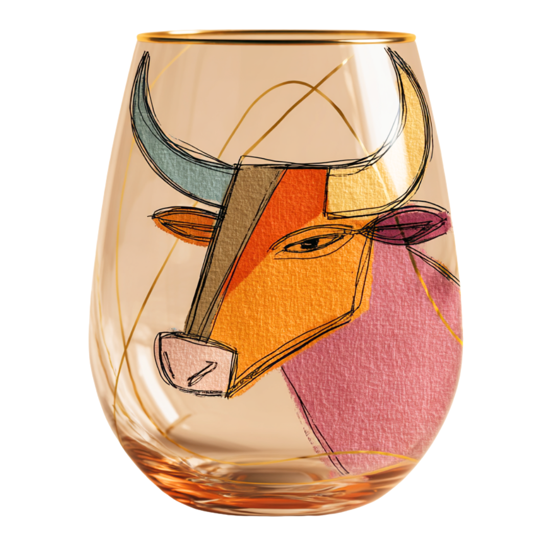 'Wild Reverie' Stemless Wine Glasses