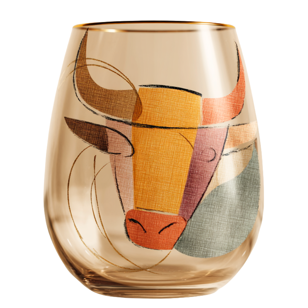 'Wild Reverie' Stemless Wine Glasses