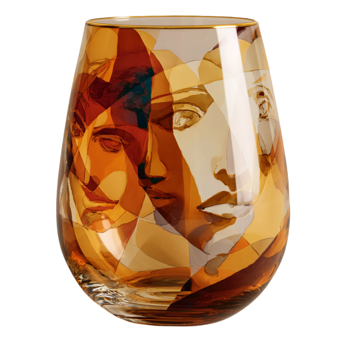 'Eternal Echoes' Stemless Wine Glasses