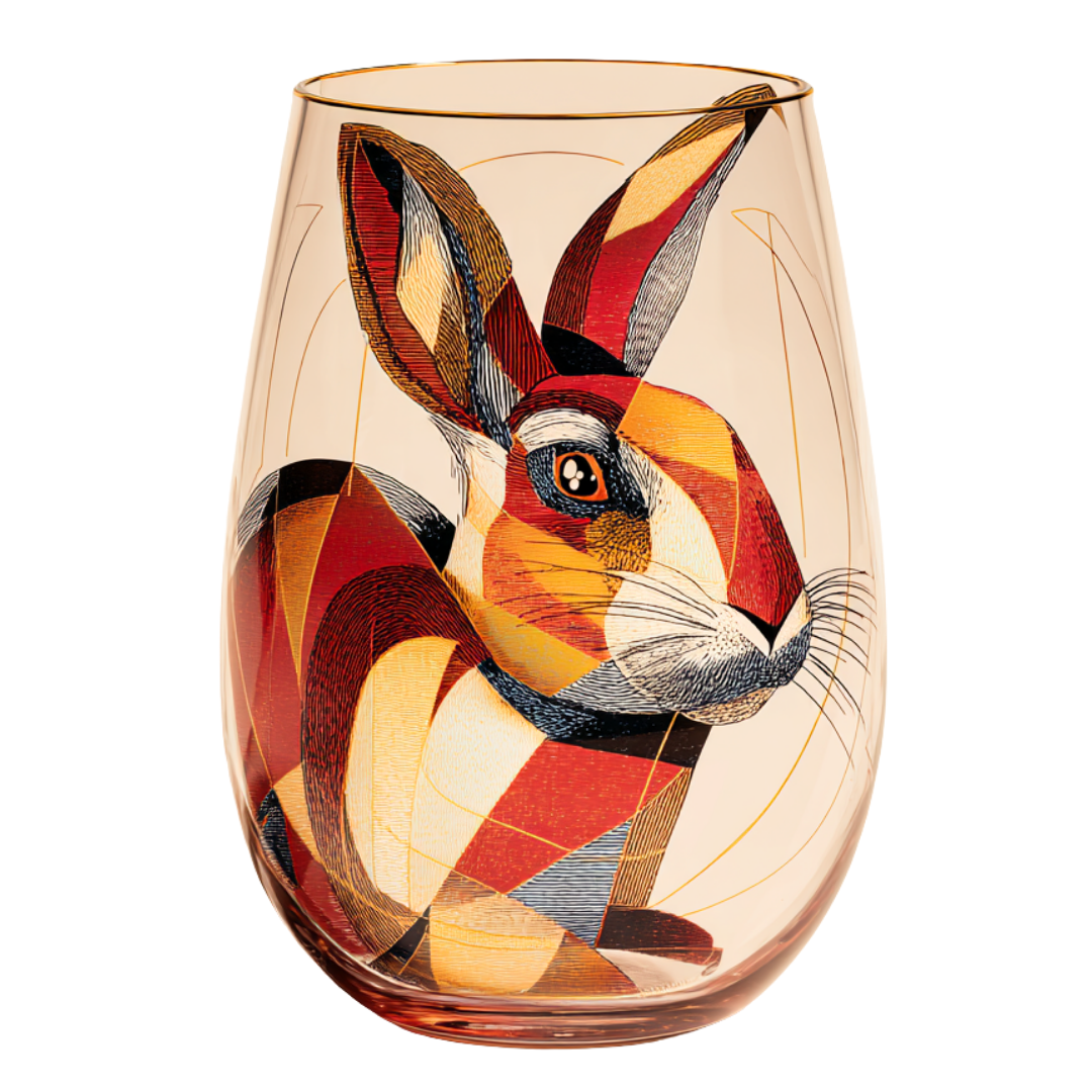 'Meadow Muse' Stemless Wine Glasses
