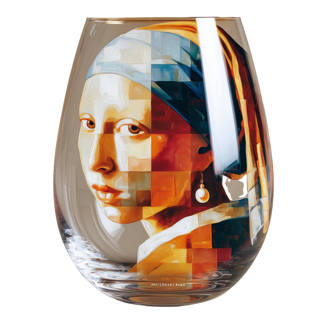 'Pearl Echoes' Stemless Wine Glasses