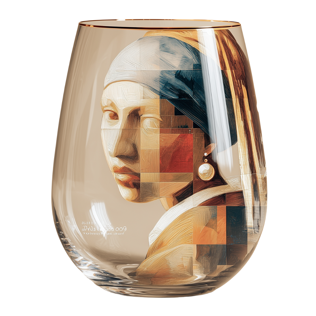 'Pearl Echoes' Stemless Wine Glasses