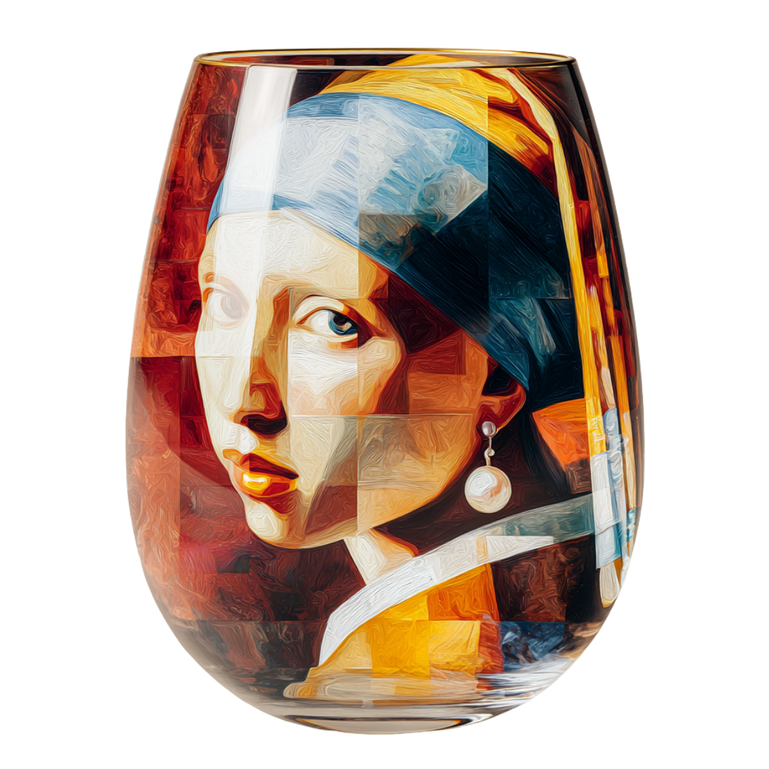 'Pearl Echoes' Stemless Wine Glasses