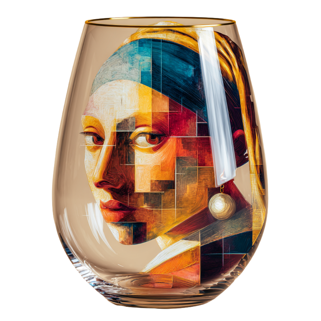 'Pearl Echoes' Stemless Wine Glasses
