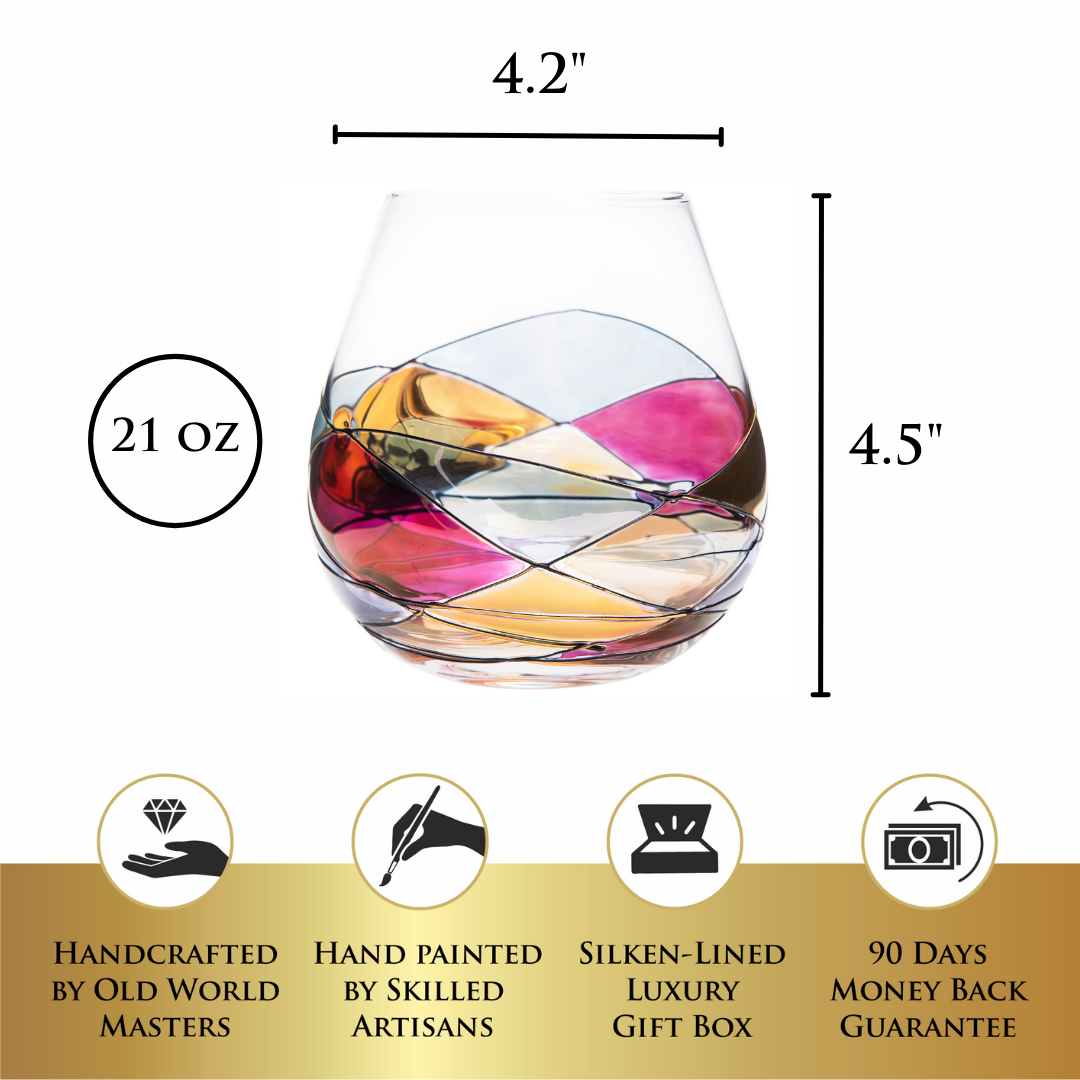 'Sagrada' Stemless Goblet Wine Glasses