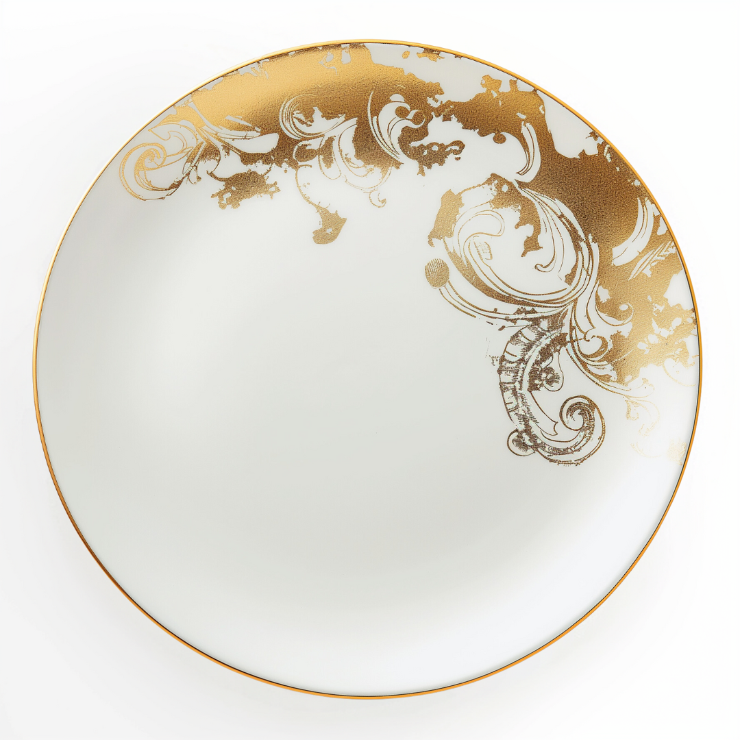 'Golden Elegance' Dinner Plate