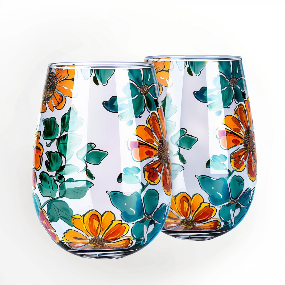'Nature's Symphony' Glassware Set