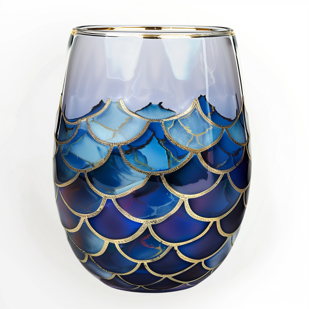 'Ocean's Majesty' Wine Glass
