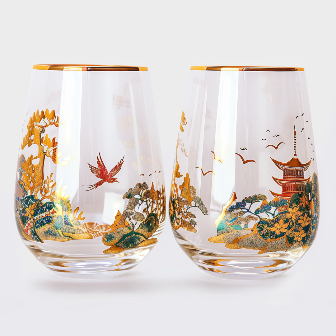‘Oriental Tranquility' Glassware Set